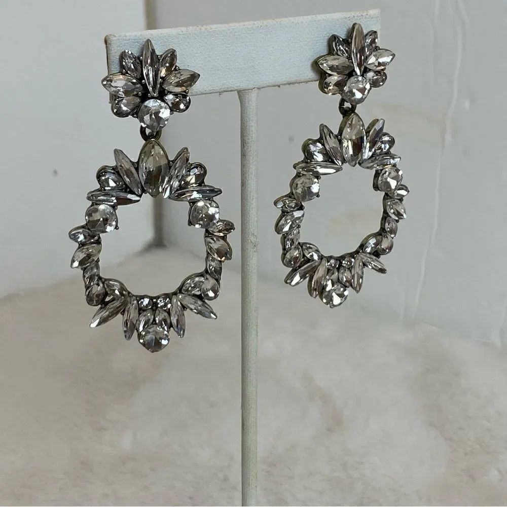 Baublebar Large Oval Post Clear Sone Earrings